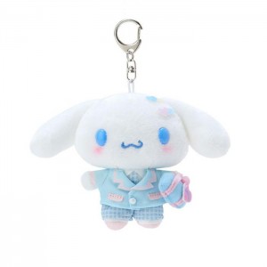 White / Blue Hello Kitty Cinnamoroll Plush Mascot Keychain (Sanrio Academy Series) | CA_HK52403