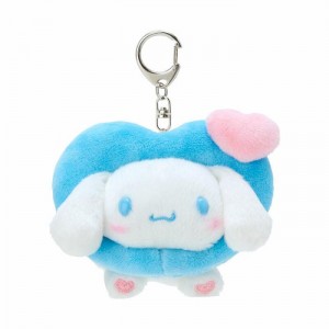 White / Blue Hello Kitty Cinnamoroll Plush Mascot Keychain (Big Heart Series) | CA_HK64296