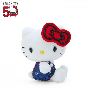 White / Blue Hello Kitty Hello Kitty Mascot Keychain Plush (Hello, Everyone! Series) | CA_HK39320