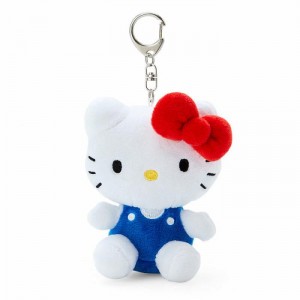 White / Blue Hello Kitty Hello Kitty Plush Mascot Keychain (Classic) | CA_HK19138