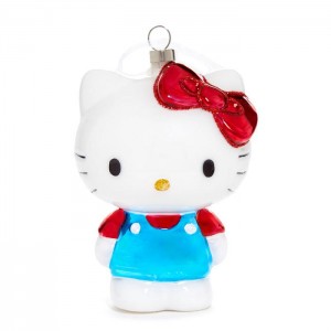 White / Blue Hello Kitty Hello Kitty x Kat + Annie Glass Ornament | CA_HK59296