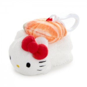 White / Orange Hello Kitty Hello Kitty Sushi Mascot Clip (Salmon) | CA_HK94077