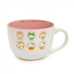 White / Pink Hello Kitty Hello Kitty Zodiac Ceramic Soup Mug | CA_HK70519