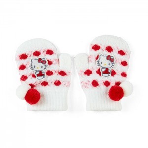 White / Red Hello Kitty Hello Kitty Kids Cozy Mittens | CA_HK33452