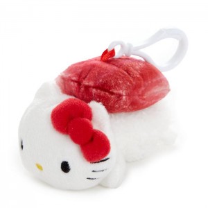 White / Red Hello Kitty Hello Kitty Sushi Mascot Clip (Tuna) | CA_HK27029