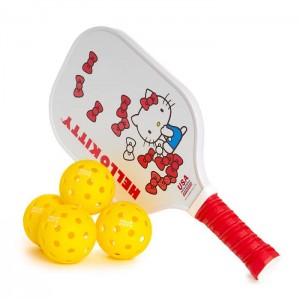 White / Yellow Hello Kitty Hello Kitty Pickleball Set | CA_HK94802