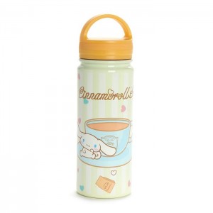 Yellow Hello Kitty Cinnamoroll Café Stainless Steel Water Bottle | CA_HK64590