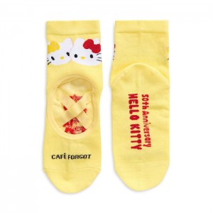 Yellow Hello Kitty Hello Kitty x Café Forgot Ballet Socks (Yellow) | CA_HK40752