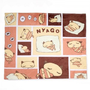 Yellow Hello Kitty Nyago Lazy Day Throw Blanket | CA_HK20436