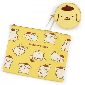 Yellow Hello Kitty Pompompurin 2-pc Zipper (Oshiri Puri Puri Purin Series) | CA_HK10567