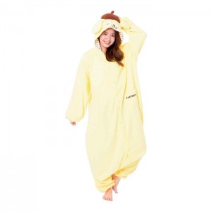 Yellow Hello Kitty Pompompurin Kigurumi Onesie | CA_HK85749