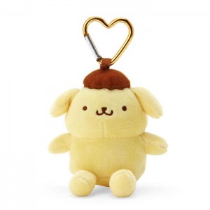 Yellow Hello Kitty Pompompurin Plush Mascot All My Heart Keychain | CA_HK23842