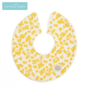 Yellow Hello Kitty Sanrio Baby Organic Cotton Pompompurin Bib | CA_HK40014