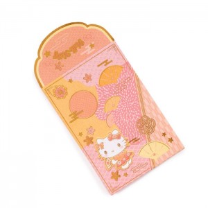 Yellow / Pink Hello Kitty Hello Kitty 4-pc Enclosure Envelopes (3D Pop-Up) | CA_HK53228