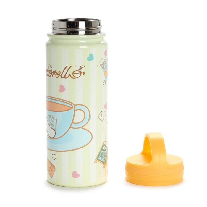 Beige Hello Kitty Cinnamoroll Café Stainless Steel Water Bottle | CA_HK53627