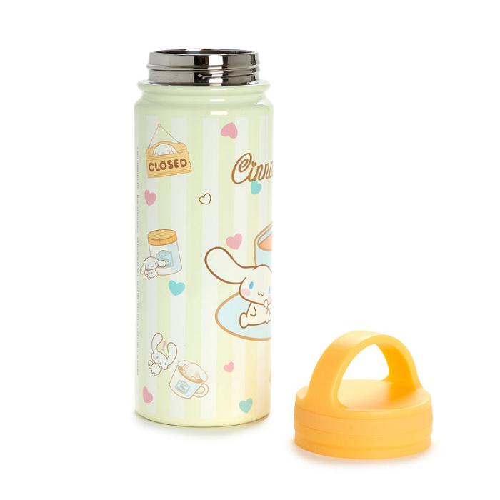 Beige Hello Kitty Cinnamoroll Café Stainless Steel Water Bottle | CA_HK85105