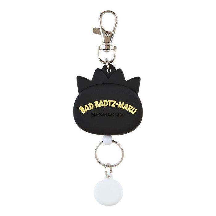 Black Hello Kitty Badtz-maru Bestie Face Badge Reel | CA_HK21872