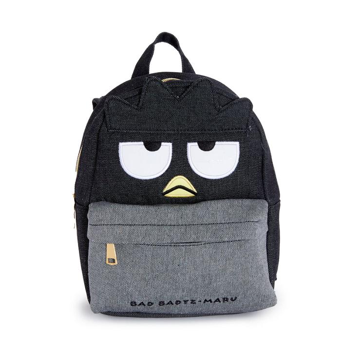 Black Hello Kitty Badtz-maru Kids Mini Backpack (Denim Series) | CA_HK71063