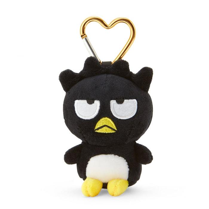 Black Hello Kitty Badtz-maru Plush Mascot All My Heart Keychain | CA_HK75605