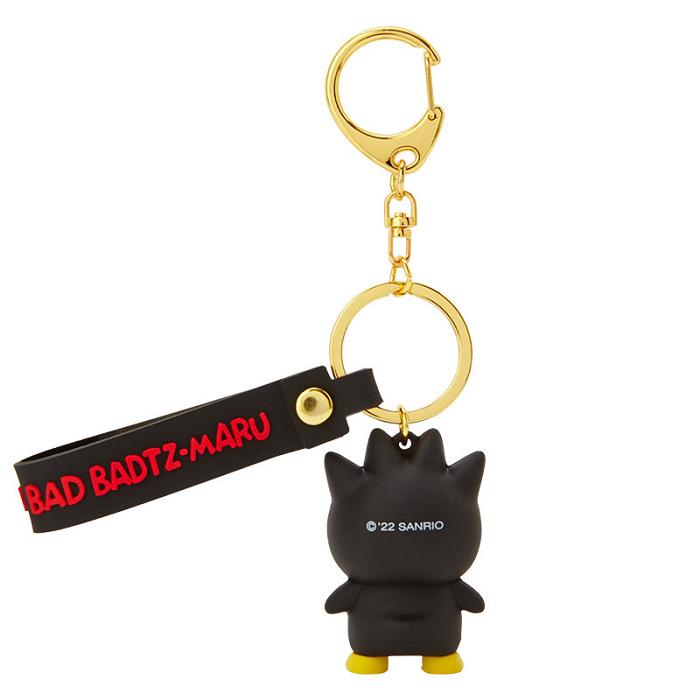 Black Hello Kitty Badtz-maru Signature Keychain | CA_HK56218