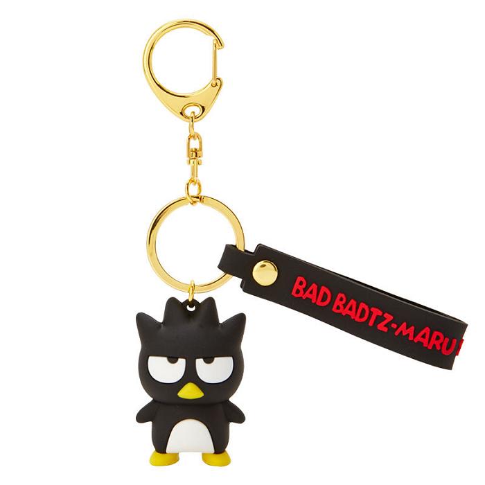 Black Hello Kitty Badtz-maru Signature Keychain | CA_HK56218