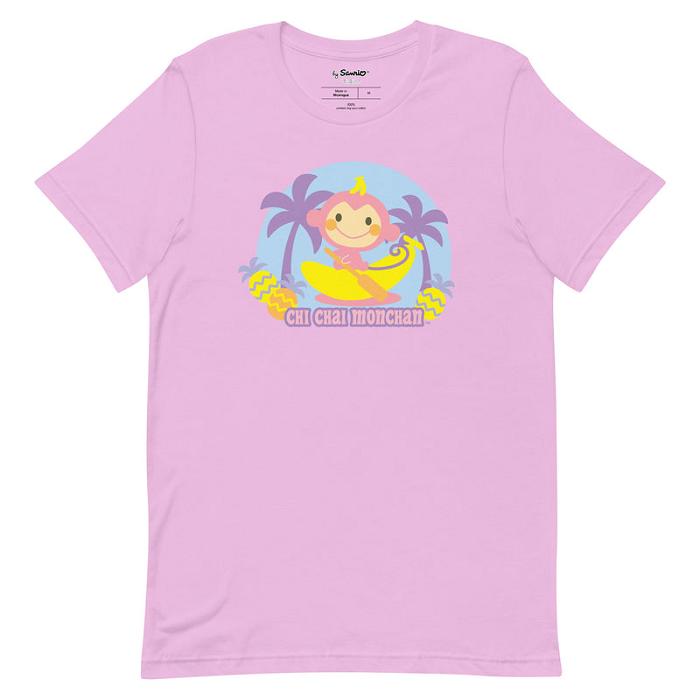 Black Hello Kitty Chi Chai Monchan Banana Boat Tee | CA_HK36538