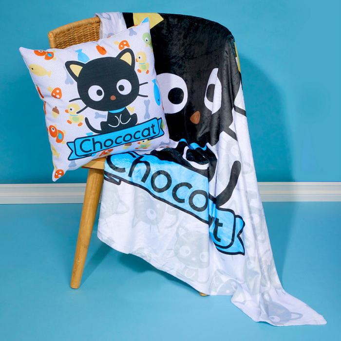 Black Hello Kitty Chococat Classic Throw Blanket | CA_HK23791