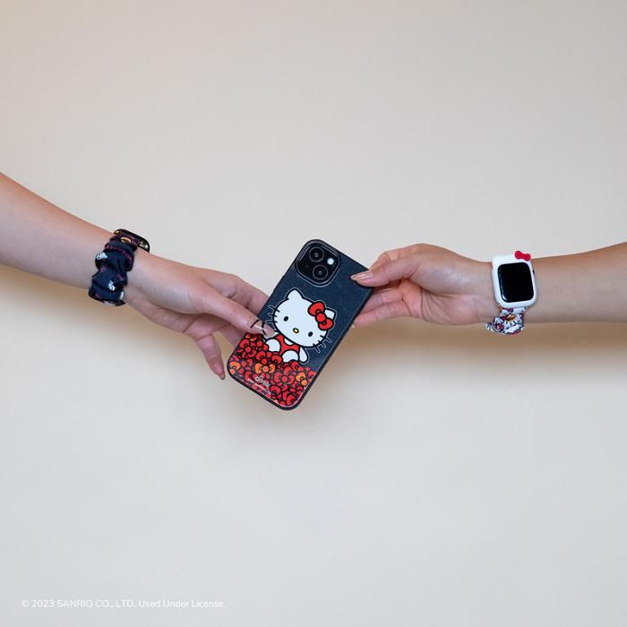 Black Hello Kitty Classic Hello Kitty x Sonix Scrunchie Apple Watch Band (Black) | CA_HK77391