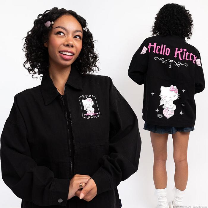 Black Hello Kitty Hello Kitty Angel JapanLA Jacket | CA_HK99791