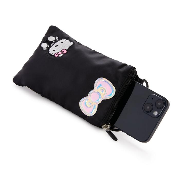 Black Hello Kitty Hello Kitty Crossbody Phone Bag (Feeling Chic Series) | CA_HK81468