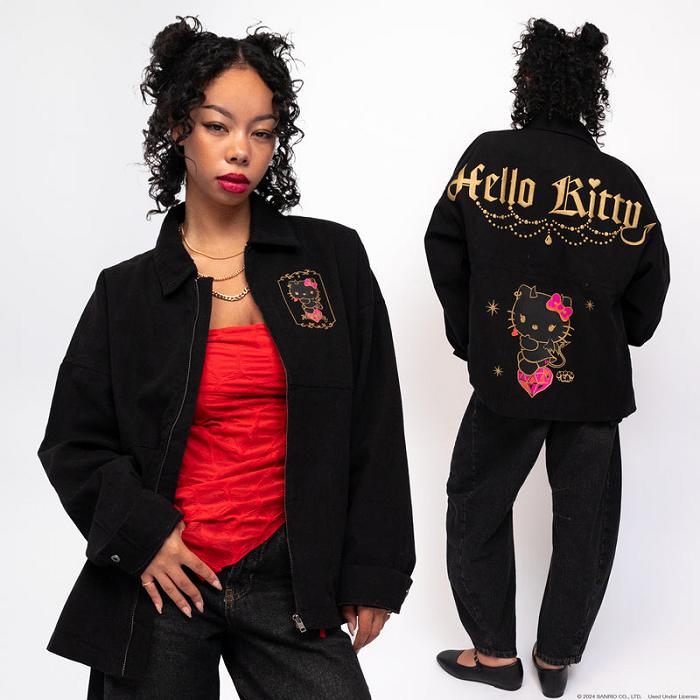 Black Hello Kitty Hello Kitty Devil JapanLA Jacket | CA_HK19549