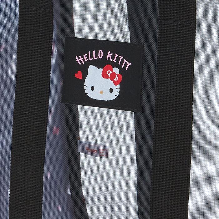 Black Hello Kitty Hello Kitty Mesh Storage Tote (Medium) | CA_HK60007