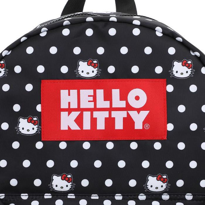 Black Hello Kitty Hello Kitty Polka Dot Classic Backpack | CA_HK47915