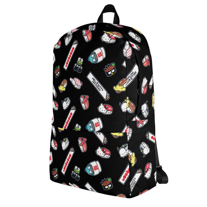 Black Hello Kitty Hello Kitty and Friends Sushi Time All-over Print | CA_HK79725