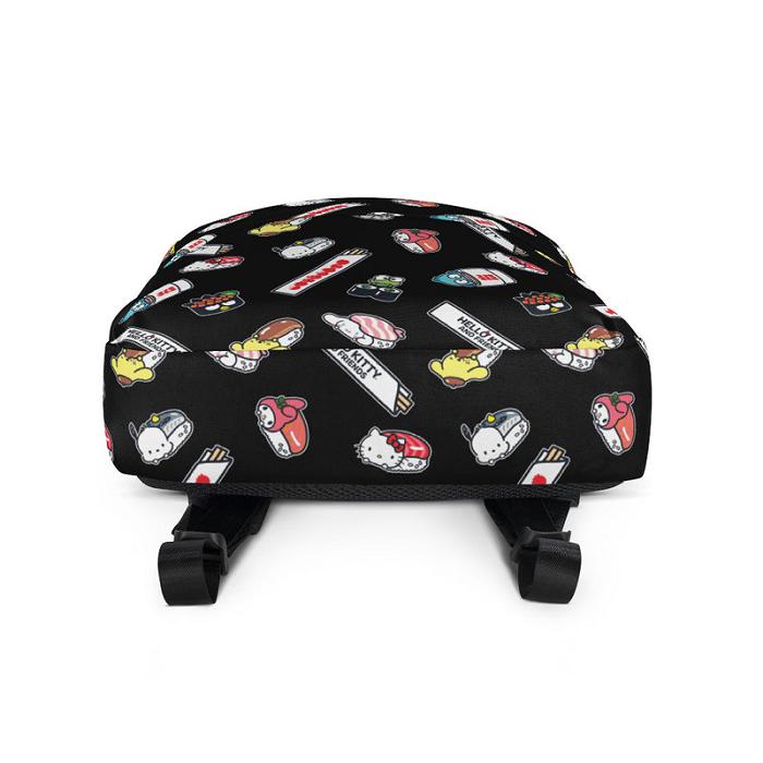 Black Hello Kitty Hello Kitty and Friends Sushi Time All-over Print | CA_HK79725