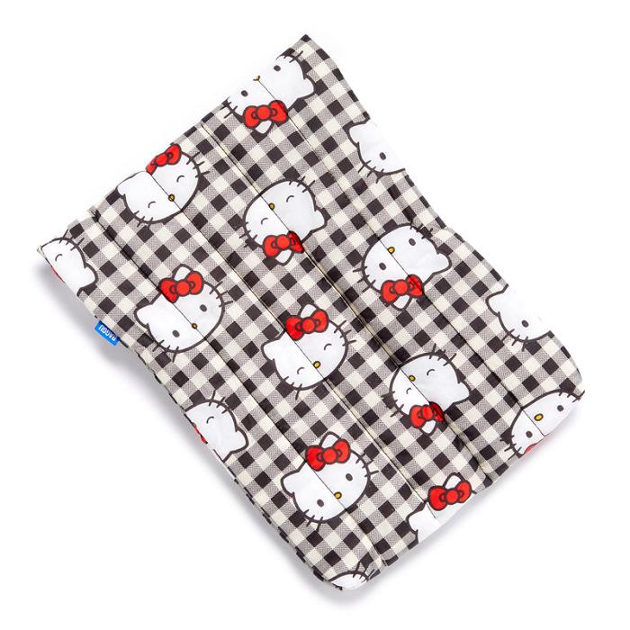 Black Hello Kitty Hello Kitty x Baggu 50th Anniversary Puffy Laptop Sleeve (Black Gingham) | CA_HK82830