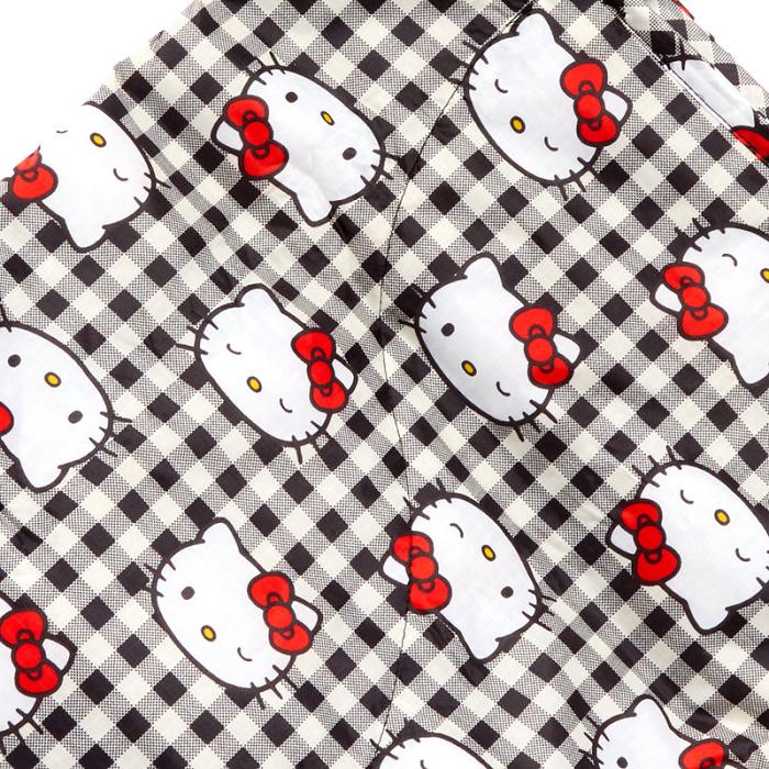 Black Hello Kitty Hello Kitty x Baggu 50th Anniversary Puffy Picnic Blanket (Black Gingham) | CA_HK63471