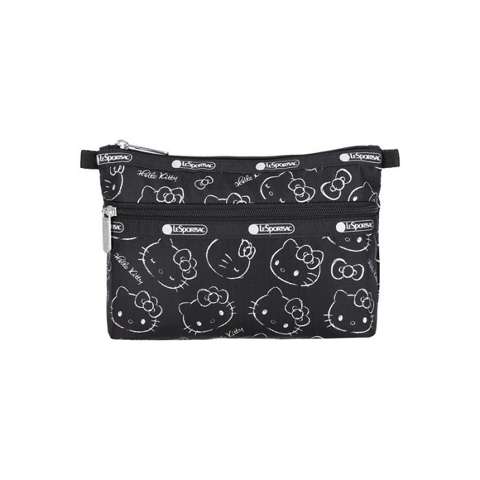 Black Hello Kitty Hello Kitty x LeSportsac Cosmetic Clutch (I Am A Star) | CA_HK20534