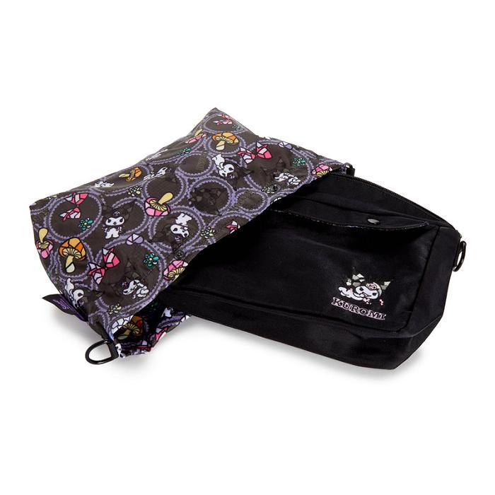 Black Hello Kitty Kuromi 2-in-1 Shoulder Bag | CA_HK68893