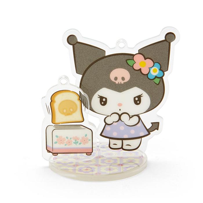 Black Hello Kitty Kuromi Acrylic Keychain and Stand (Retro Room Series) | CA_HK94401