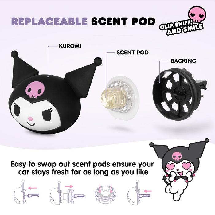 Black Hello Kitty Kuromi Car Air Freshener | CA_HK93002