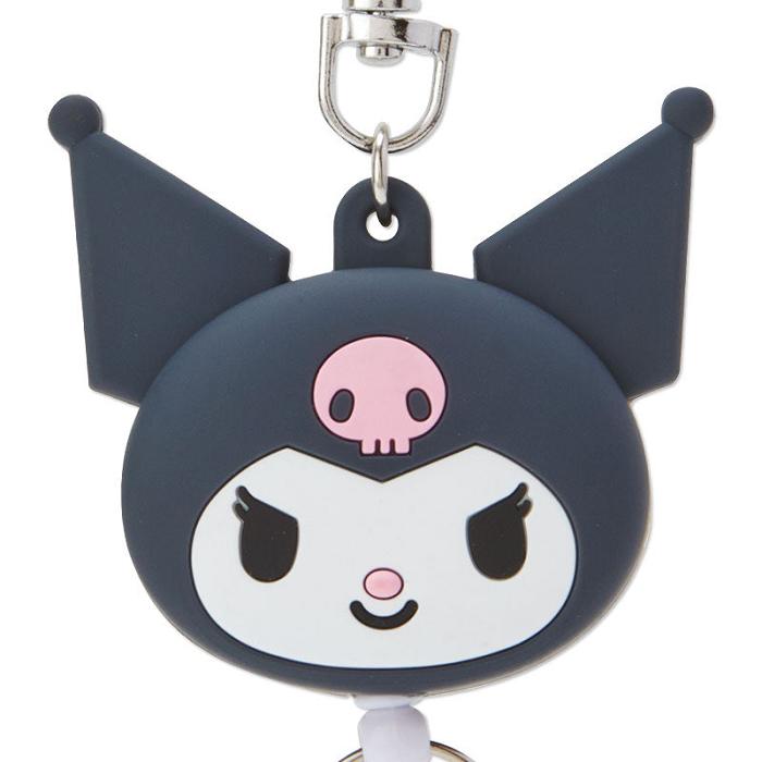 Black Hello Kitty Kuromi Face Badge Reel | CA_HK90515