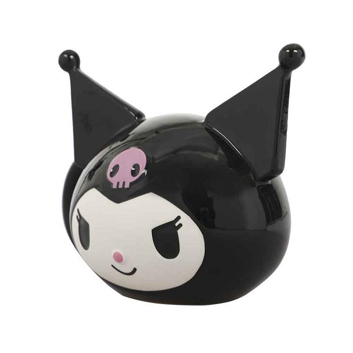 Black Hello Kitty Kuromi Face Sculpted Mug | CA_HK47573