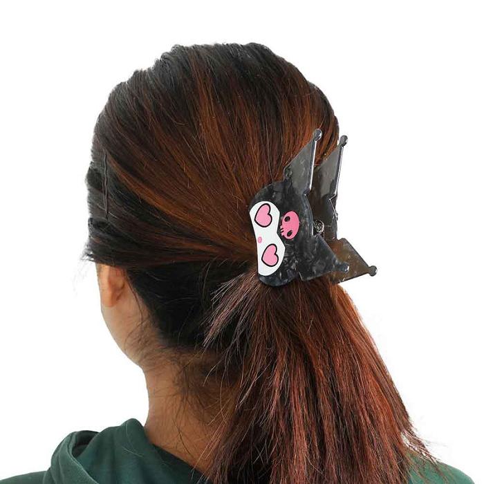 Black Hello Kitty Kuromi Heart Eyes Hair Clip | CA_HK24522