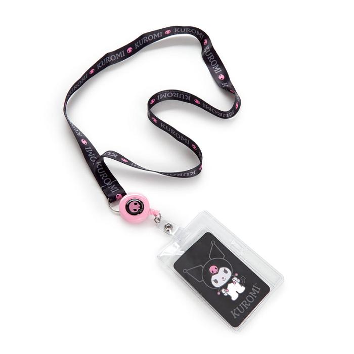 Black Hello Kitty Kuromi ID Badge Holder (Kuromify Print Series) | CA_HK69118