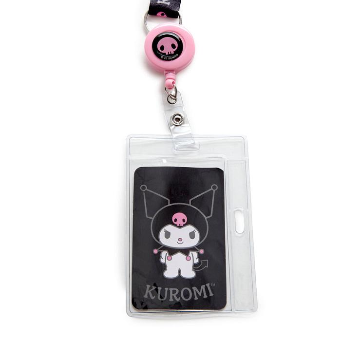 Black Hello Kitty Kuromi ID Badge Holder (Kuromify Print Series) | CA_HK69118