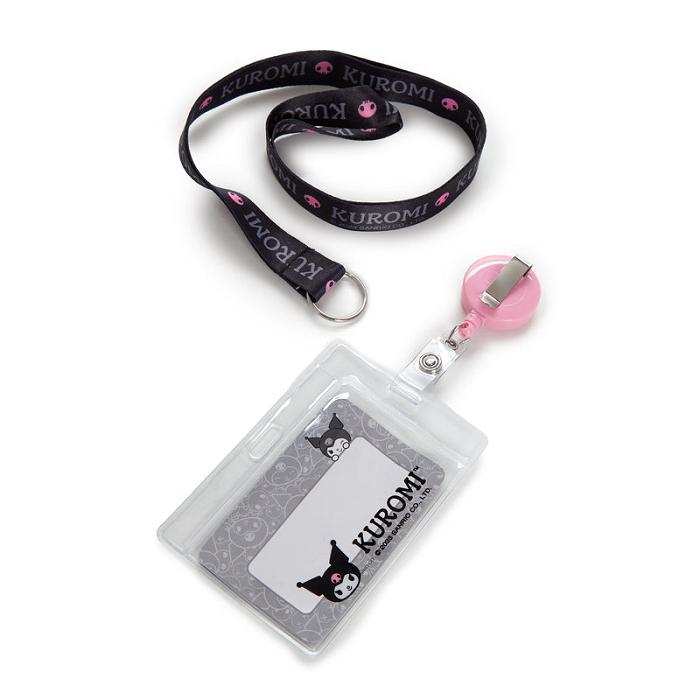 Black Hello Kitty Kuromi ID Badge Holder (Kuromify Print Series) | CA_HK69118