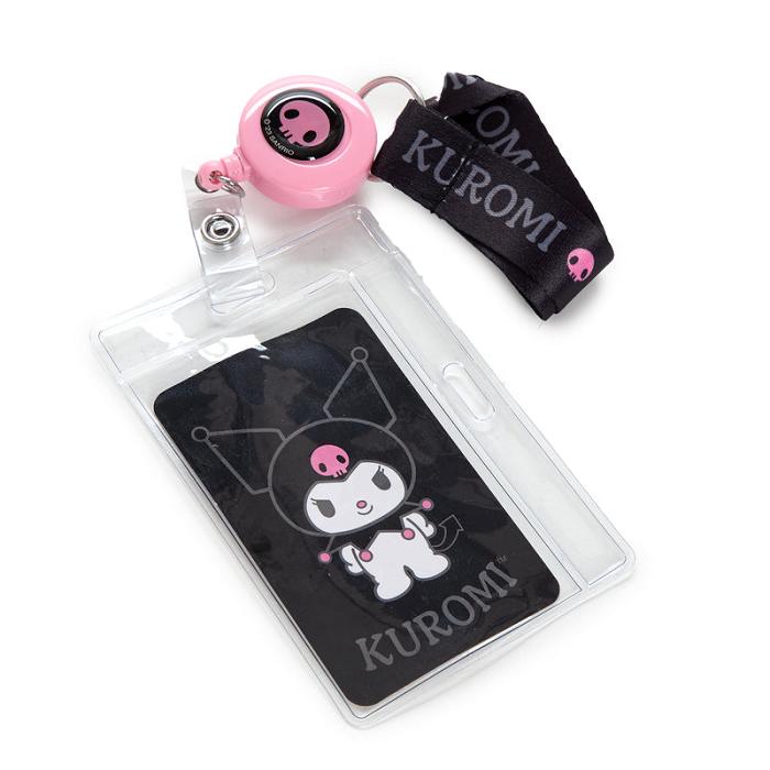 Black Hello Kitty Kuromi ID Badge Holder (Kuromify Print Series) | CA_HK69118