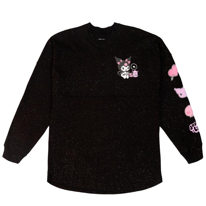 Black Hello Kitty Kuromi JapanLA Glitter Spirit Jersey | CA_HK45719