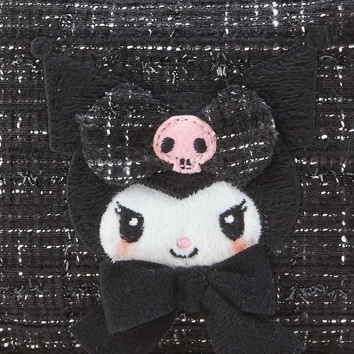 Black Hello Kitty Kuromi Mini Zipper (Winter Tweed Series) | CA_HK98549